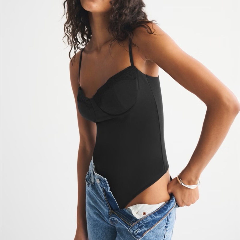 Abercrombie Lace Trim Bodysuit